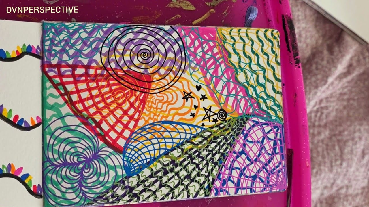 Doodling Random Patterns and Shapes with Arrtx Acrylic Markers and Grabie Acrylic Gel Pens 