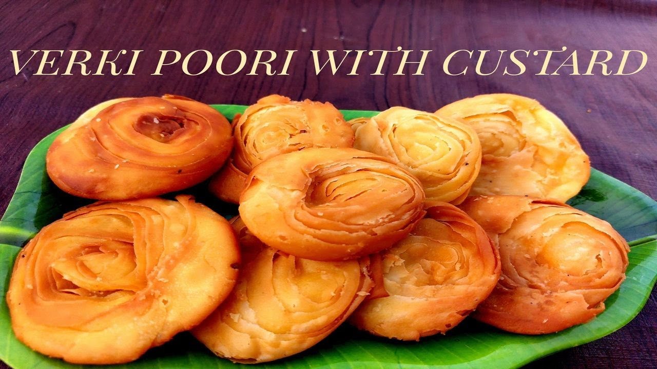 VERKI POORI WITH CUSTARD POWDER/ SUPER RECIPE FOR EID  #verkipoori for eid #verkipooriusingcustard