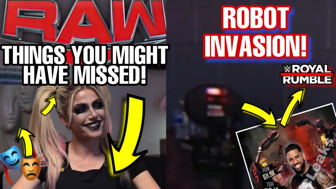 THINGS YOU MIGHT HAVE MISSED! WWE RAW! ROBOTS INVADE RAW! ALEXA BLISS HUGE CHARACTER CHANGE!