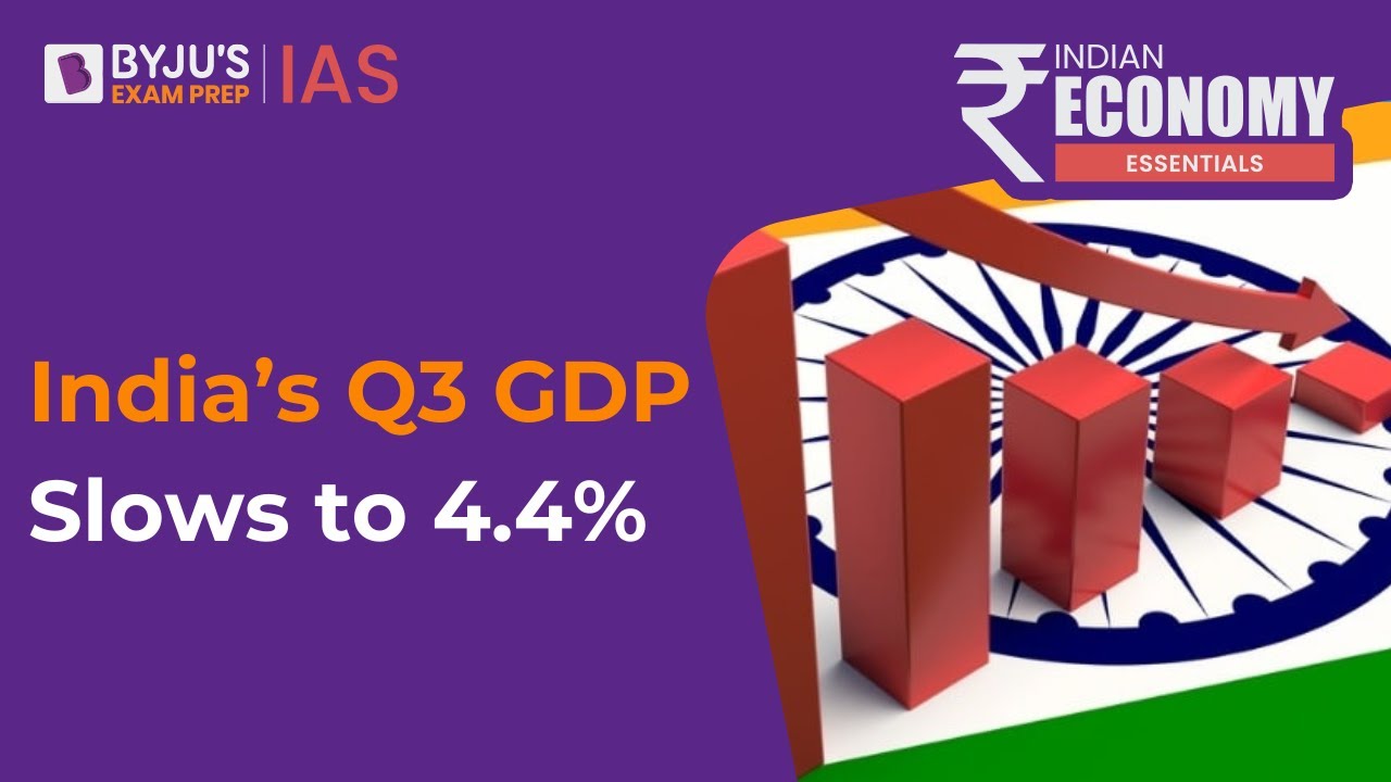 India's Q3 GDP Slows to 4.4% | What is Base Effect? | India's Economic Growth | Economy UPSC