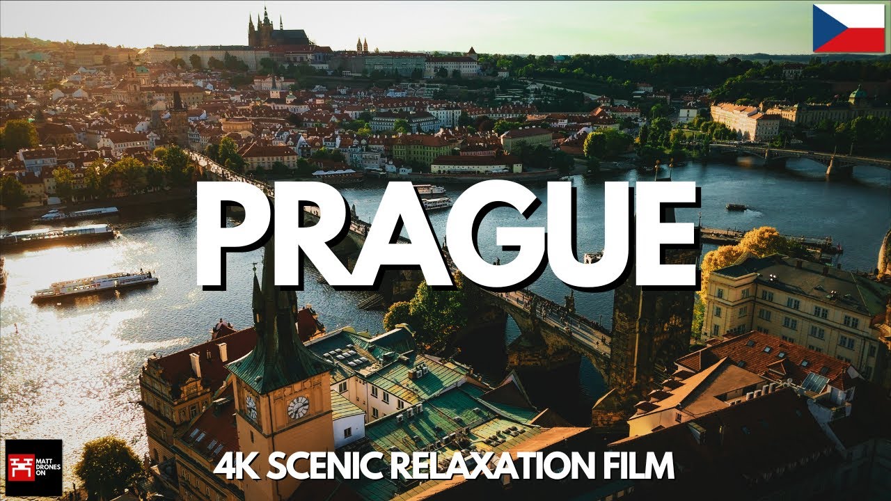 Explore Czechia's Capital, Prague with PEACEFUL 4K Drone Views and Relaxing Music