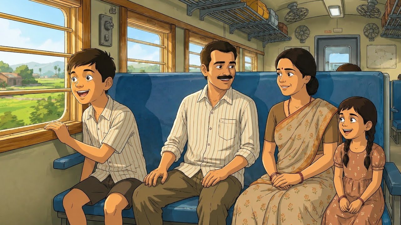 1990 Garmiyon ki Chhutti, Train ka Safar 🚝 Nani Ka Gaon&hearts;️ | Ghibli Style