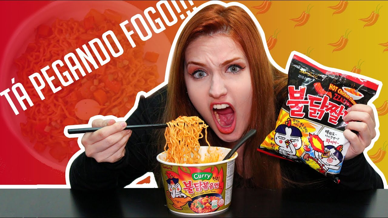 PROVANDO AS COMIDAS MAIS APIMENTADAS DA CORÉIA 🥡
