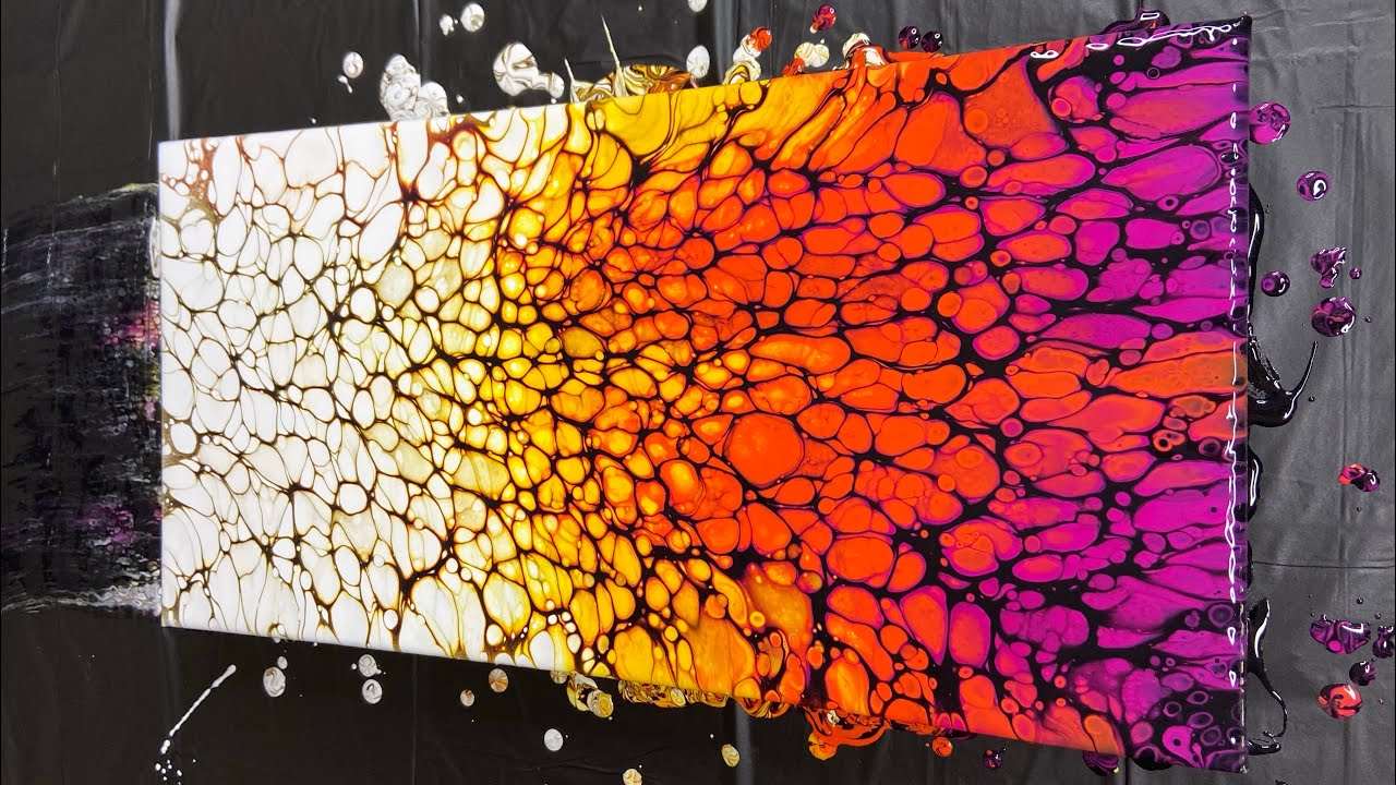How to Paint with Shelf Liner using the Swipe Method / Abstract Acrylic Fluid Art!