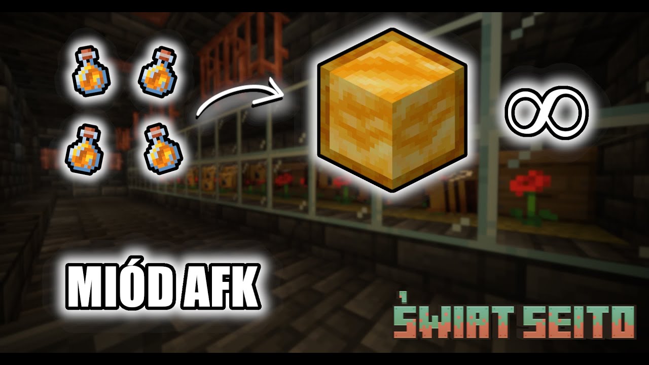 MIÓD AFK w Minecraft | Farma, która sama napełnia butelki | Świat Seito #34