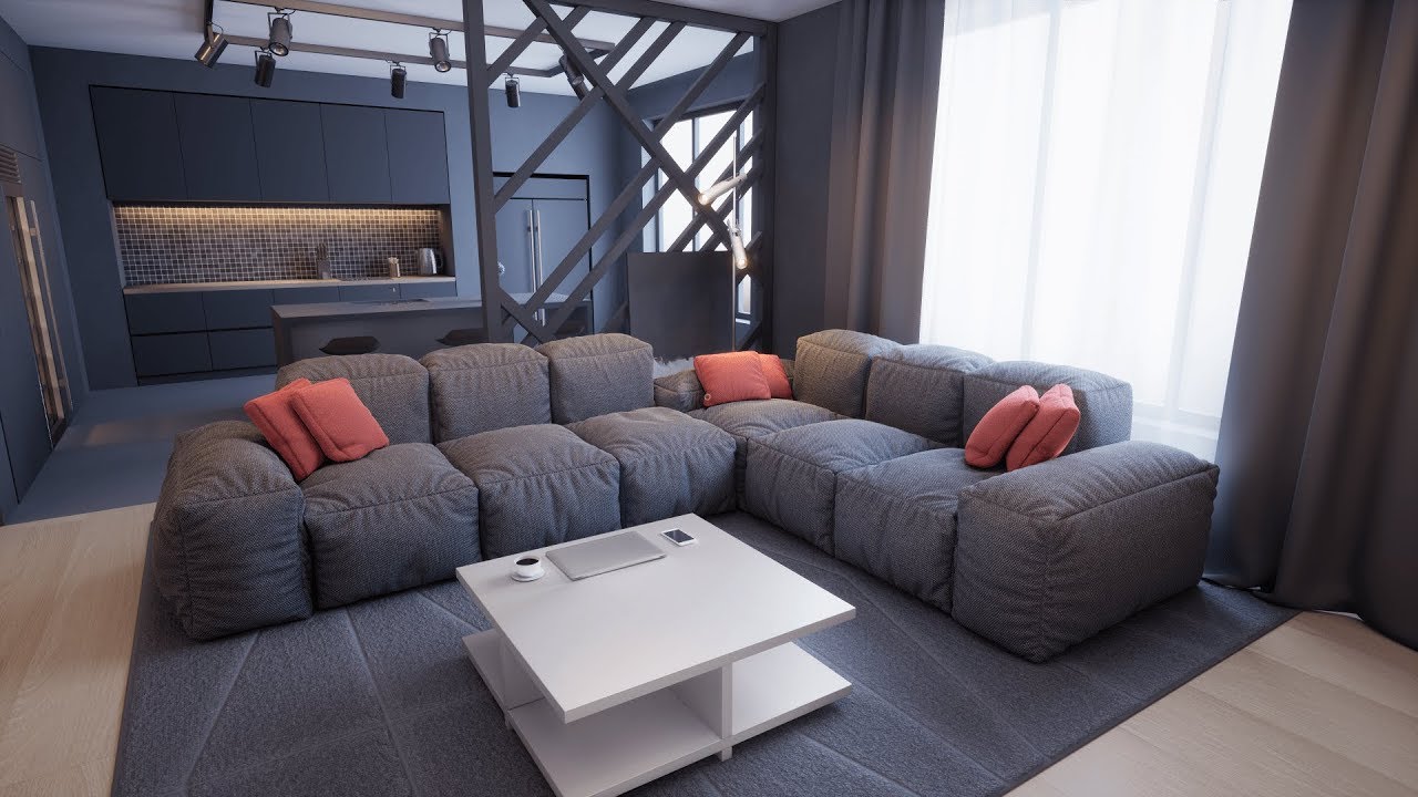 Unreal Engine 4 Modern Interior (Real-time gameplay)