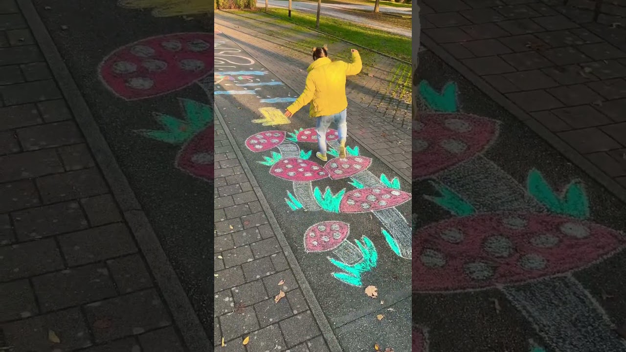 🍁 HERBST #KREIDEPARCOURS f&uuml;r Kinder 🖍️✨