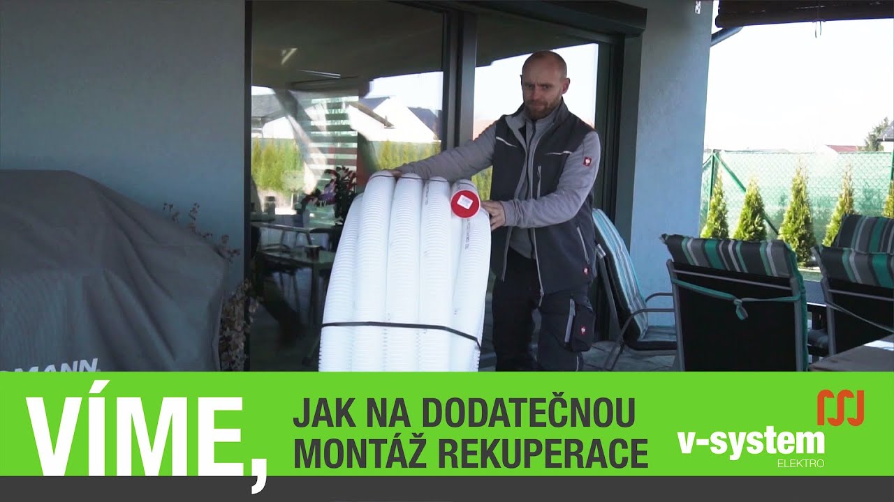 Montáž rekuperace v hotovém domě