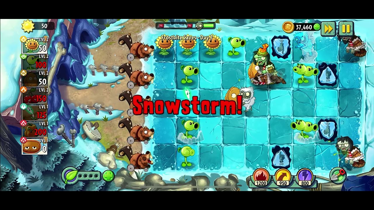 PvZ 2 , frostbite caves 7 