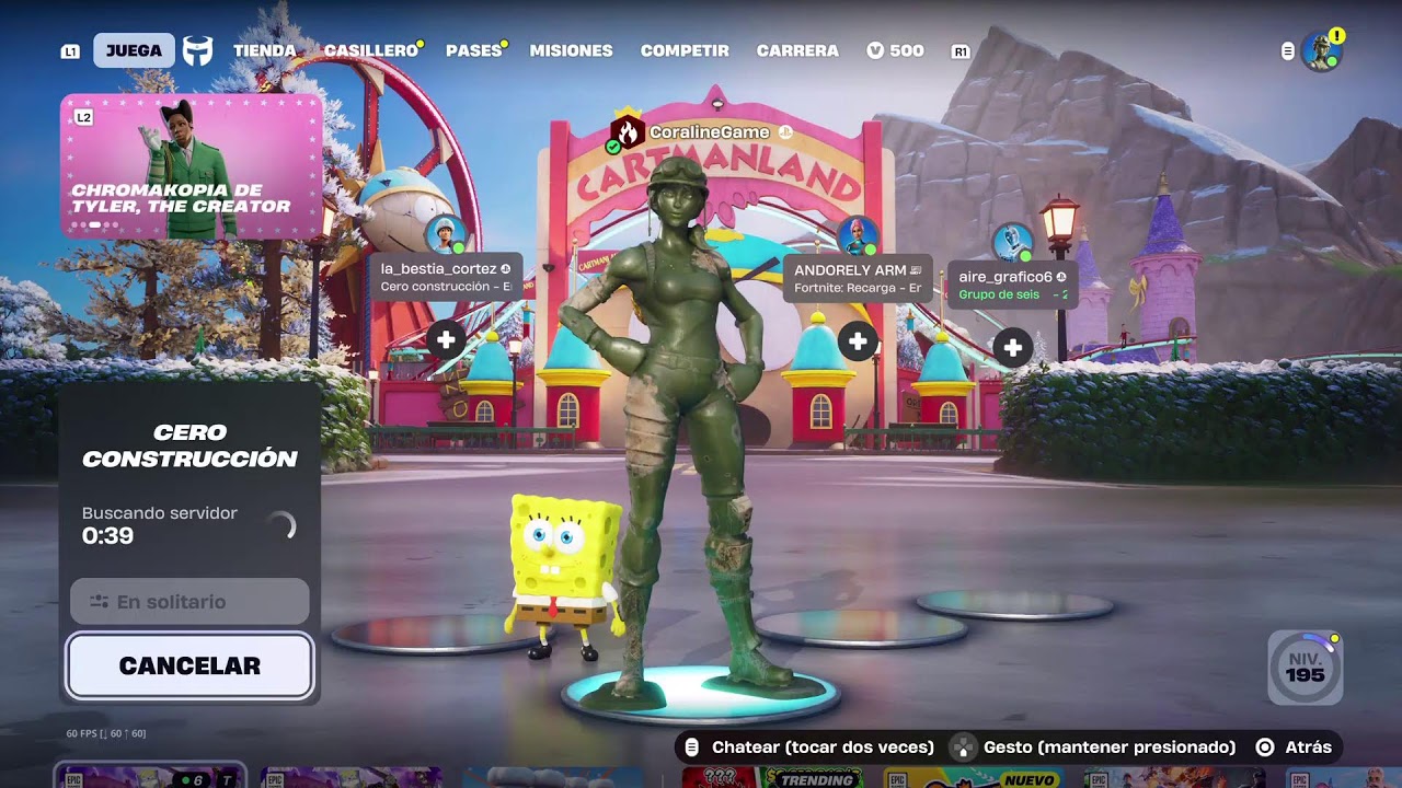 CoralineGame Fortnite zero build con subs