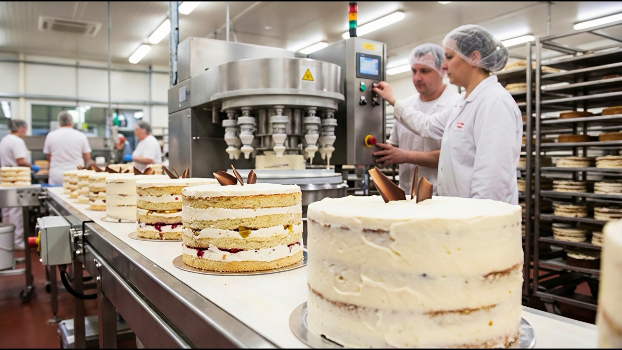 How Millions of Cakes Are Made in a Factory