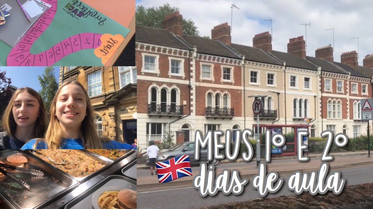Primeiro dia de aula na Inglaterra! trabalho da aula + teste de nivelamento