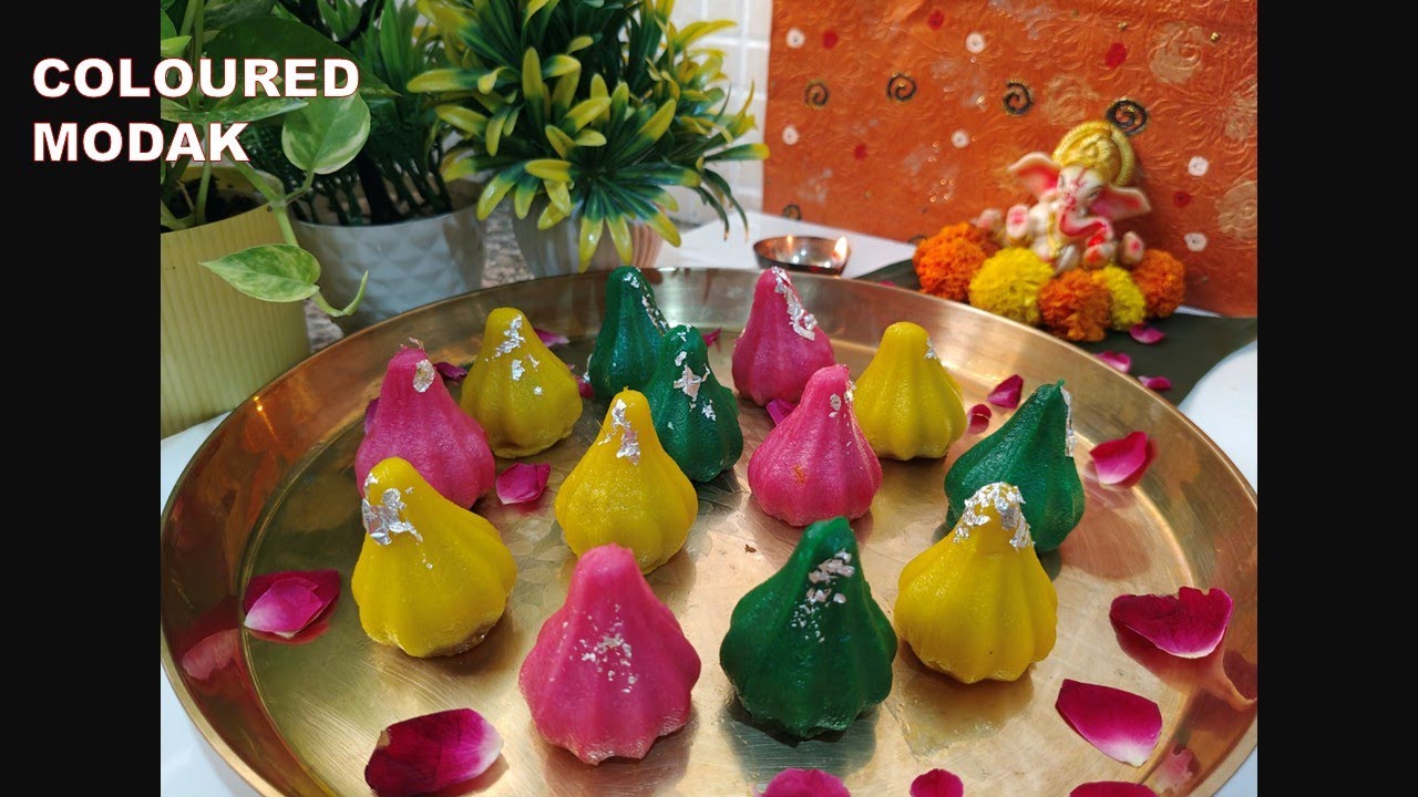 Ganesh Chaturthi recipe/ coloured modak recipe/how to make modak #modakrecipe #Ganeshchaturthirecipe