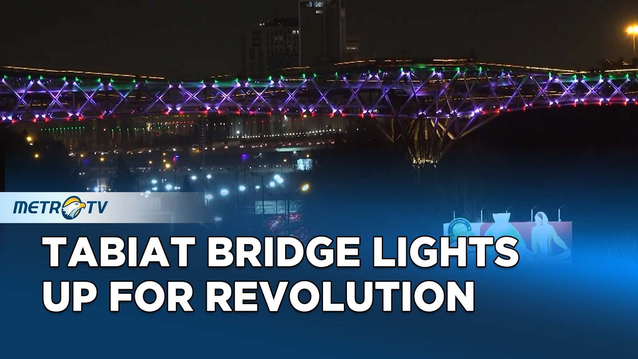 Tabiat Bridge Lights Up for 47th Islamic Revolution Anniversary