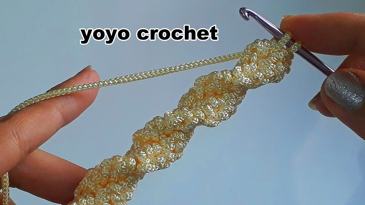 فكرة جديدة  لعمل يد شنطة كروشية سهلة جداُ - crochet i-cord #يويو كروشية