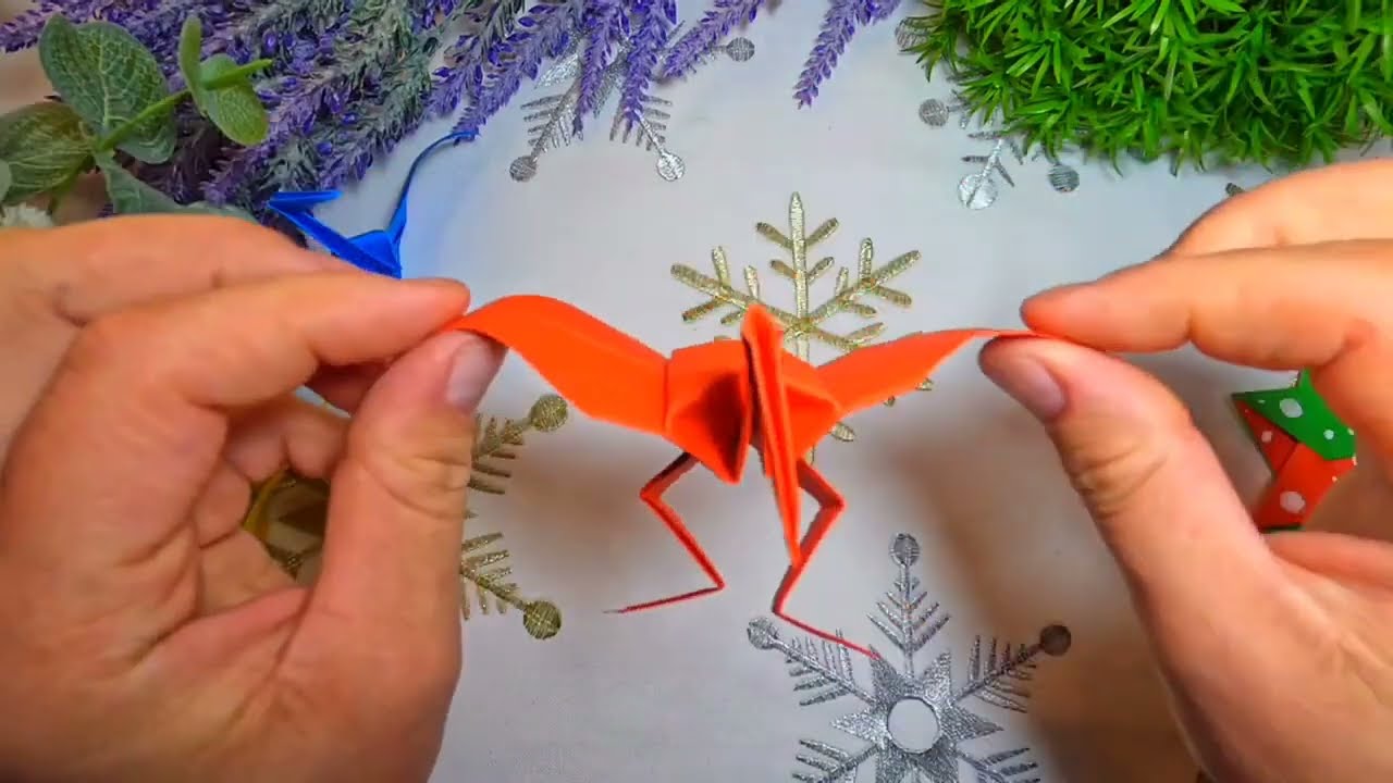 Оригами Танцующие Журавли | Антистресс Игрушка | Origami Dancing cranes #diy #origami#оригами#cranes