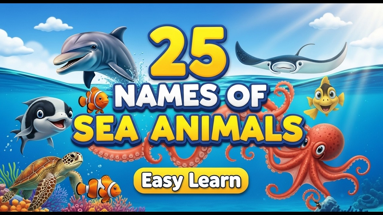 Water Animals for Kids 🐠Sea Animals for Kids | Water Animals Names with Picture | Water Animal World