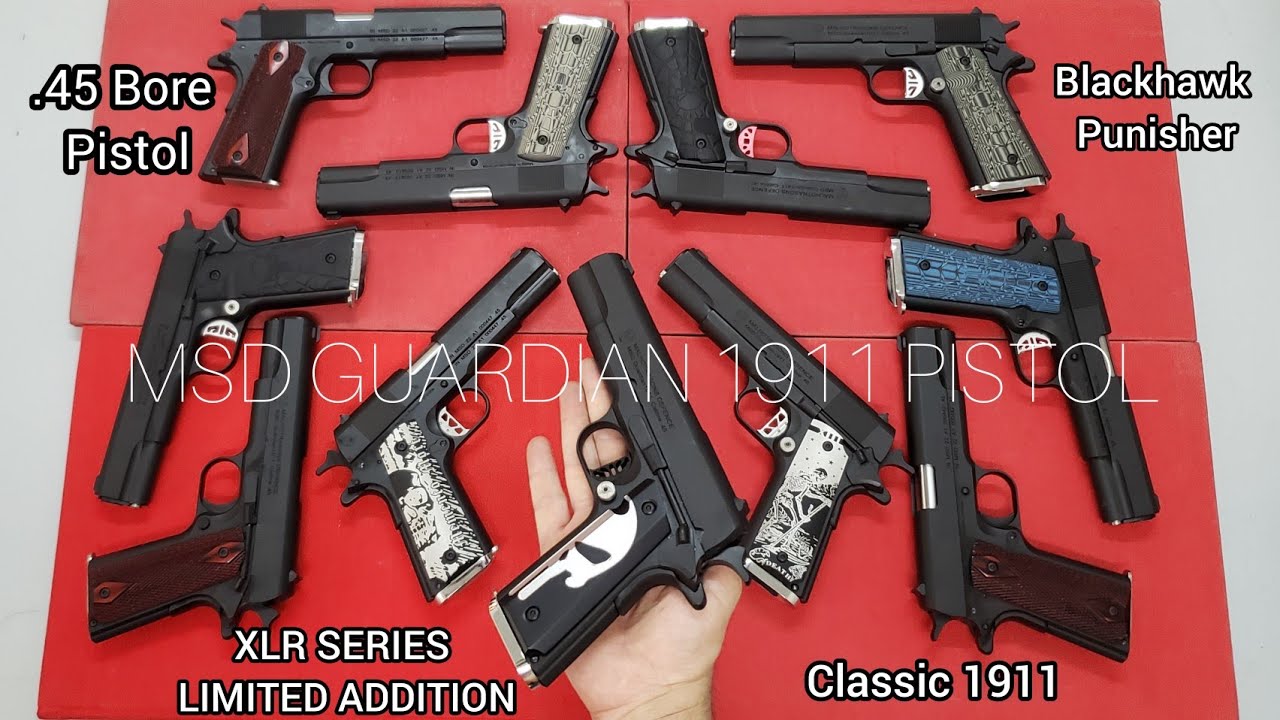 .45 Bore Pistol 1911 Guardian by MalhotraSons || .45 ACP BLACKHAWK PUNISHER XLR by MSD at HatiaArms