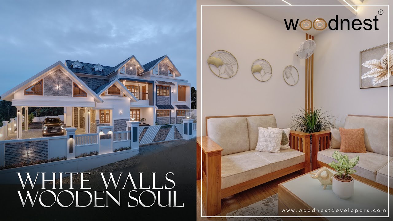 WHITE WALLS WOODEN SOUL | KOTTAYAM | 3600 SQ.FT | WOODNEST
