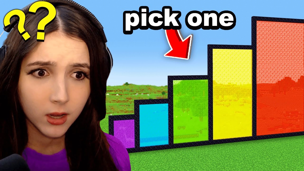 Forcing Her to PICK A PORTAL in Minecraft...