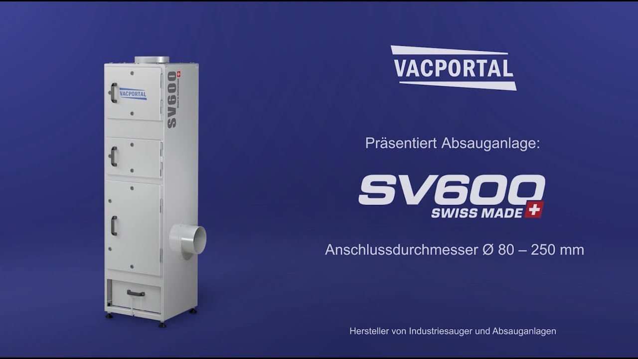 Vacportal SV600 – Kompakte Absauganlage für Maschinenarbeitsplätze | Produktvorstellung