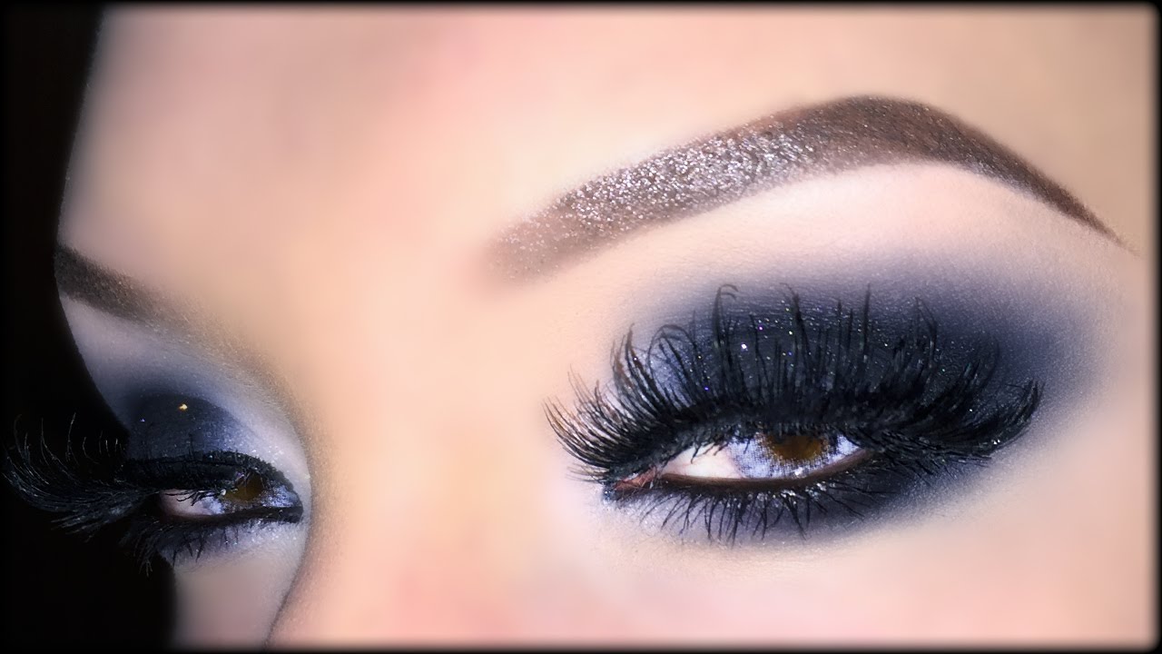 Sexy Black & White Smoky Eyes with Glitter (Galaxy Makeup Tutorial) ft. Neve Cosmetics