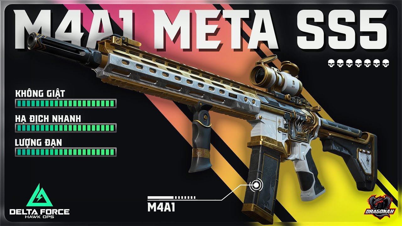 M4A1 LOADOUT CỰC PHẨM QU&Aacute; MẠNH - HẠ ĐỊCH CHỚP NHO&Aacute;NG | HƯỚNG DẪN MOD S&Uacute;NG | DELTA FORCE | DRAGONAK