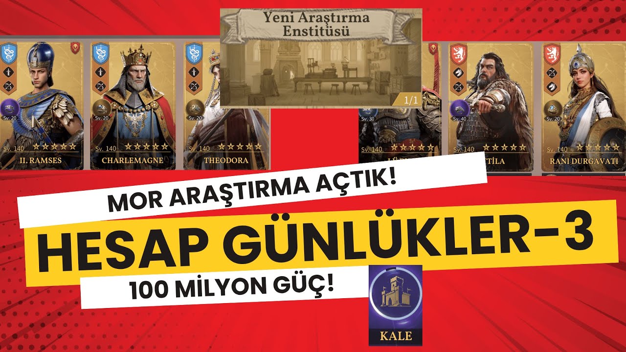 Hesap Günlükleri 3 | Mor Araştırmayı Açtık! | +100 Milyon Güç! | @ageofempiresmobile