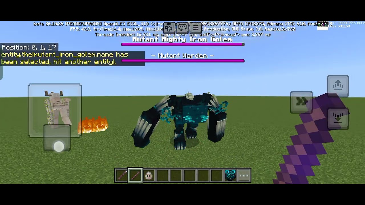 Mutant Mighty Iron Golem vs All Wardens In Minecraft Warden No Fight