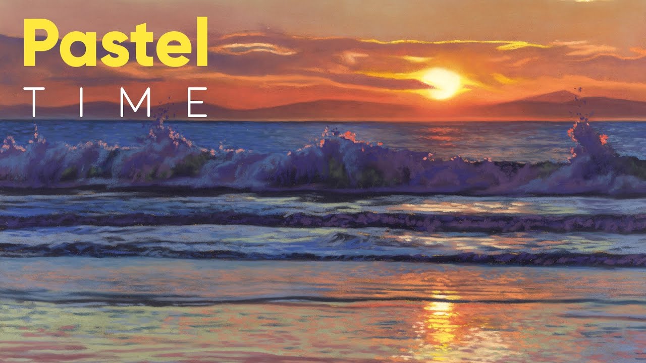 Sunset Beach in Soft Pastel - Timelapse