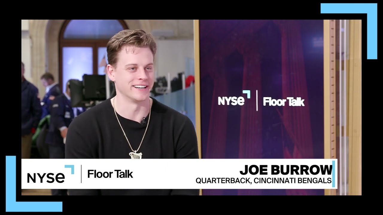Bengals Quarterback Joe Burrow is celebrating St. Patrick's Day with Guinness at the NYSE