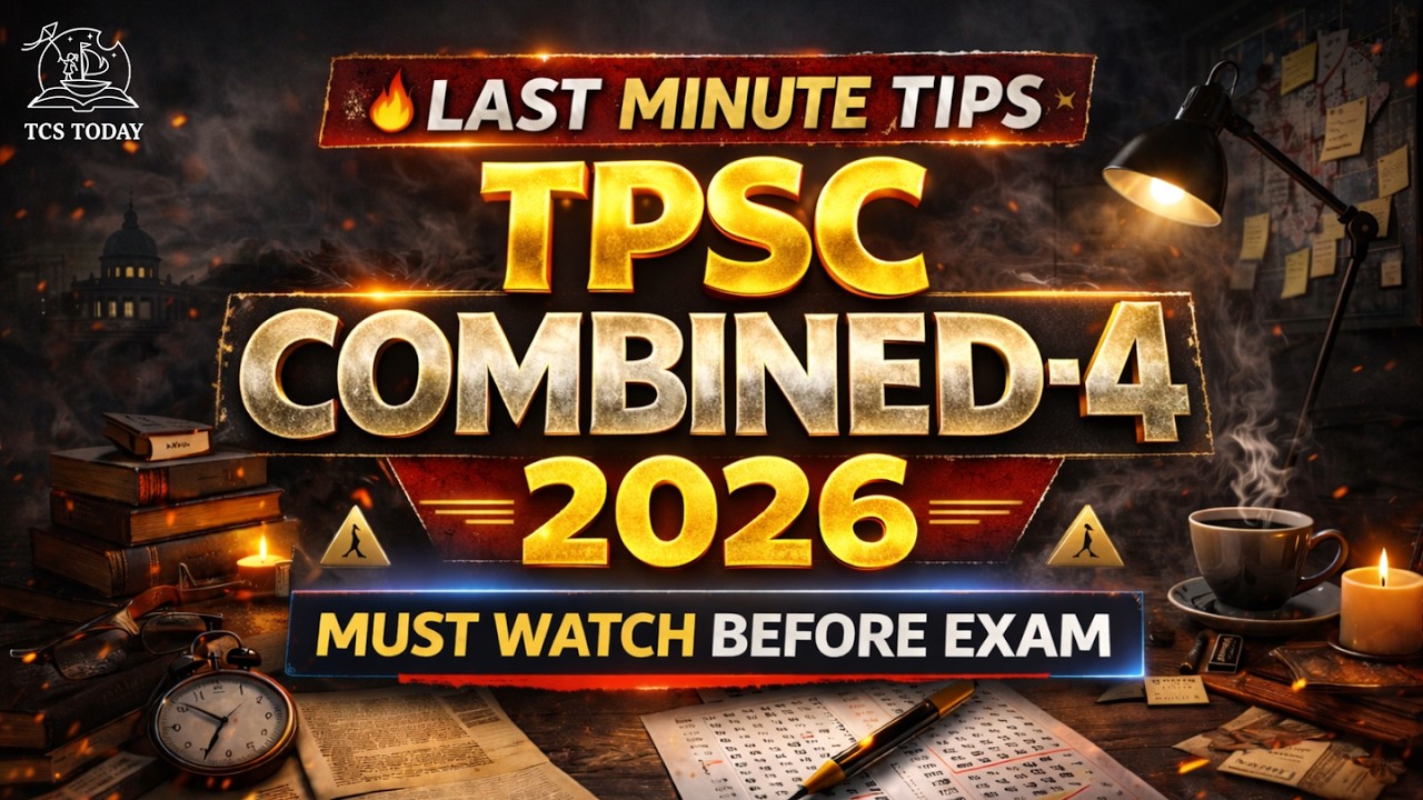 Last Minute Tips for TPSC COMBINED-4-2026 | Must Watch Before Exam  | 60% Is Enough!