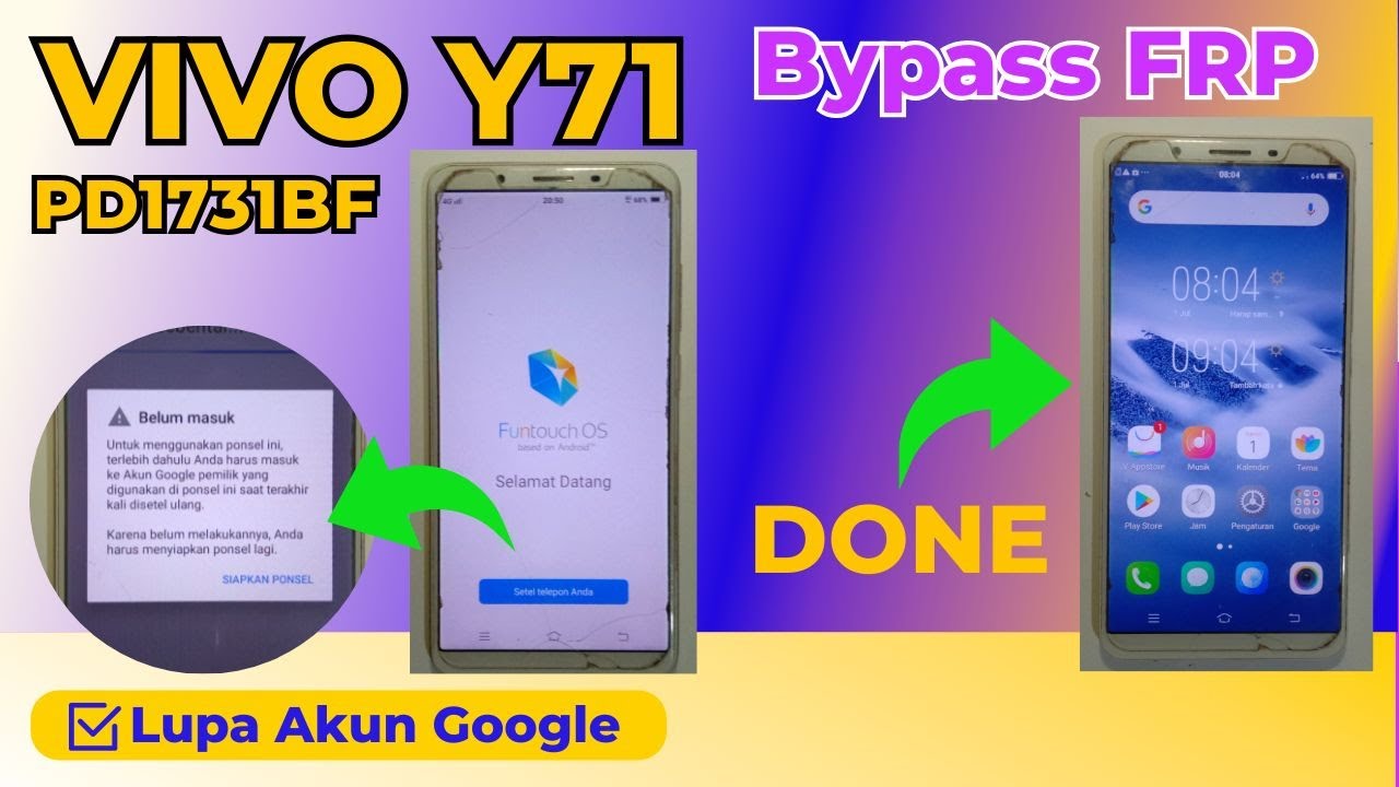 Vivo Y71 Lewati Lupa Akun Google Cukup Mudah