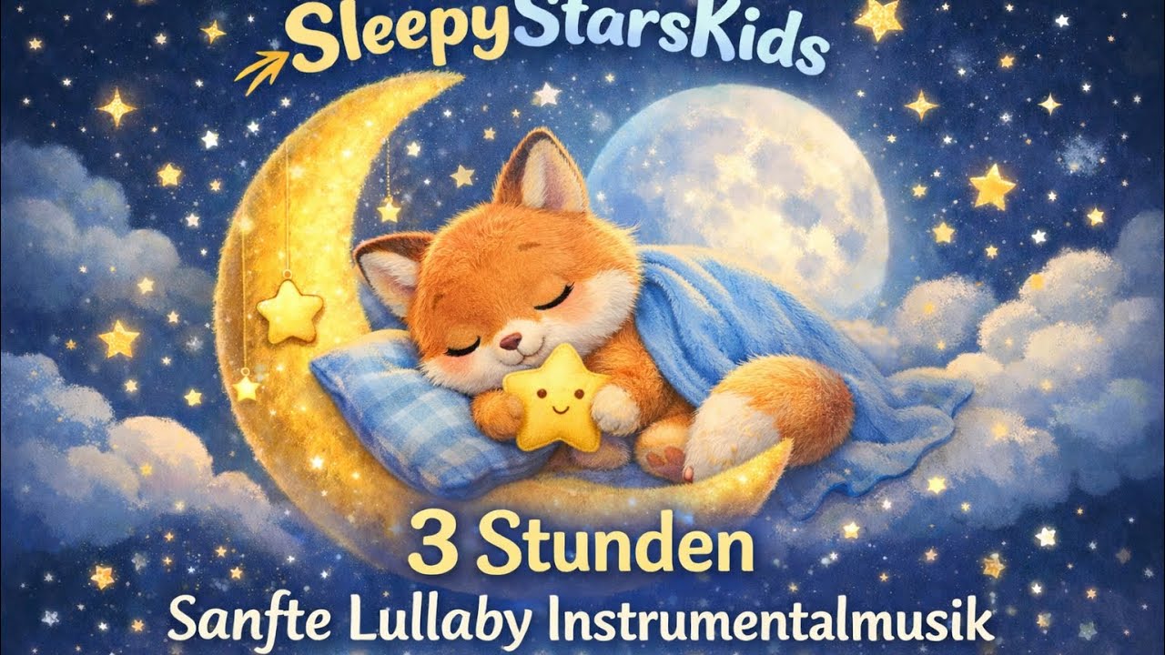3 Stunden Sanfte Lullaby Musik 🌙 | Einschlafmusik für Babys & Kinder | Instrumental