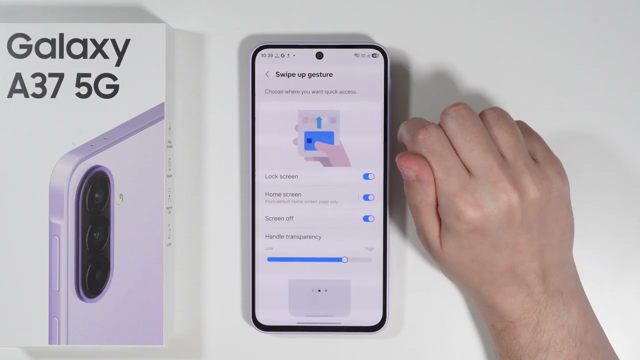 Samsung Galaxy A37: Как отключить функцию &laquo;Провести пальцем вверх&raquo; для Samsung Wallet
