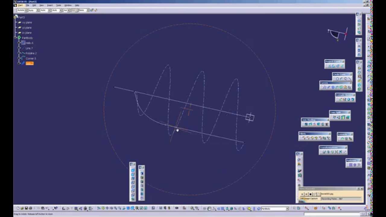 CATIA Spiral Modeling