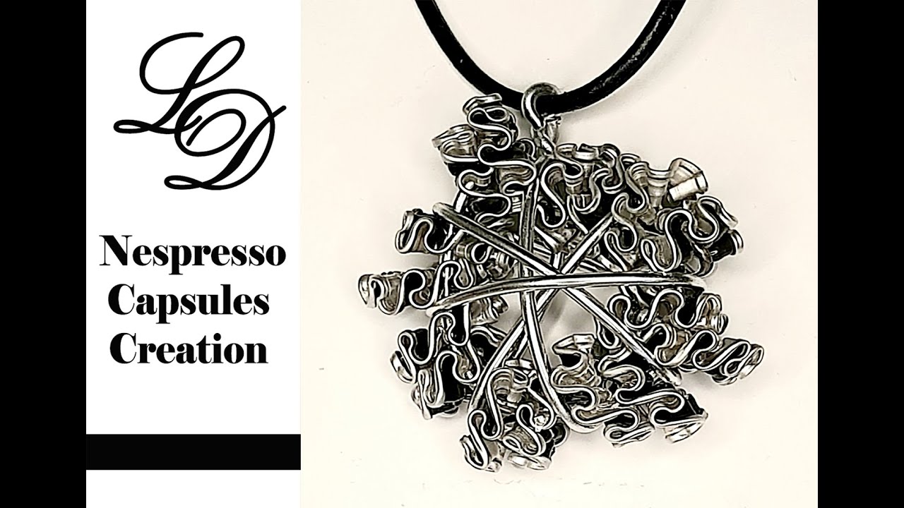 How to Recycle Nespresso Capsules- Easy DIY Craft Coffee Pod Pendant- Recycling Jewelry- Zero Waste