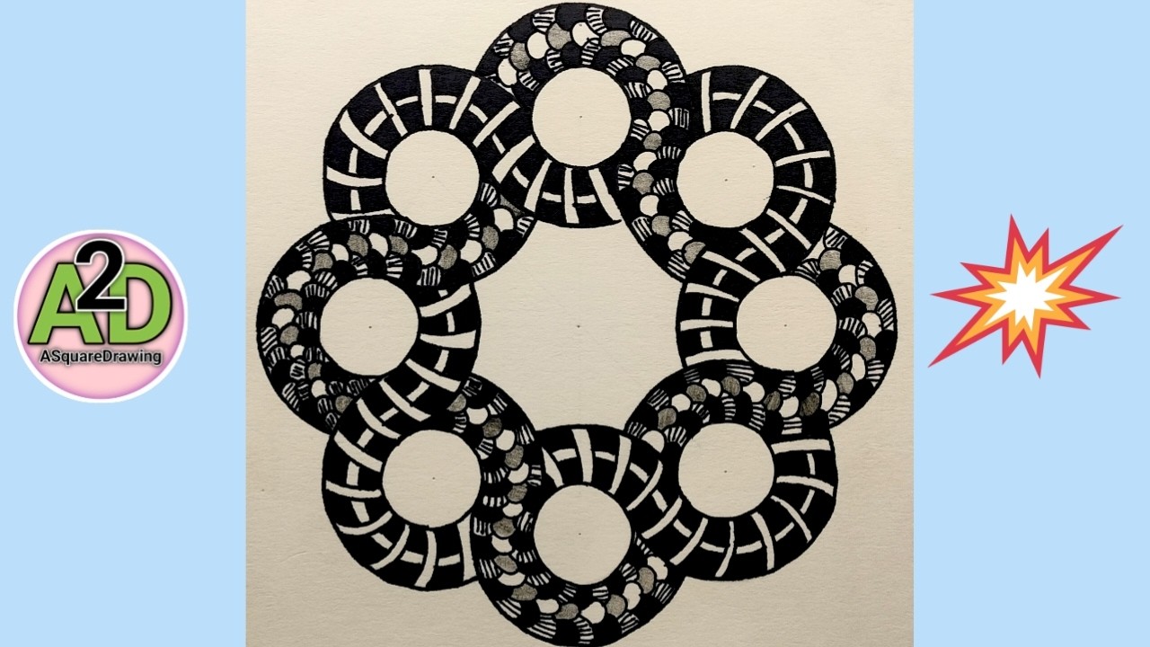 Zentangle Art Tutorial-14 | Zentangle Art | Zentangle Drawing