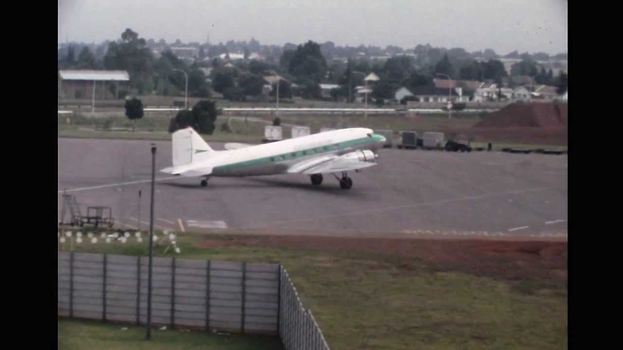 COMAIR DC-3 Flight, Jan Smuts, Johannesburg Airport, South Africa, 720p