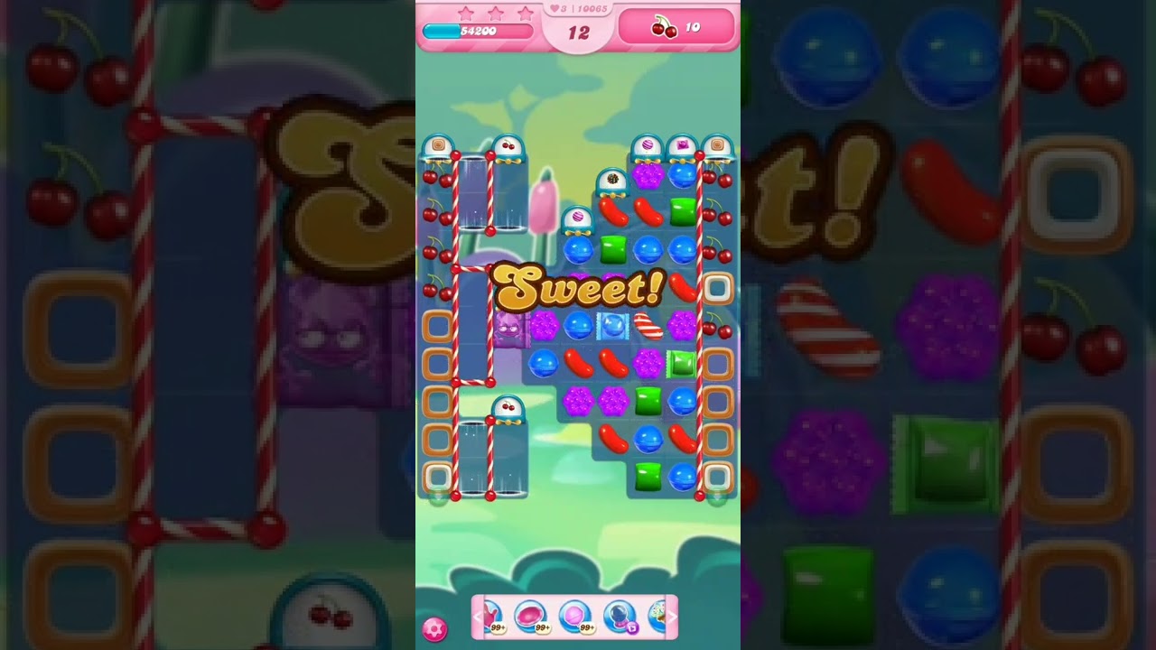 Candy Crush Saga Level #10065. Sugar stars. No boosters.