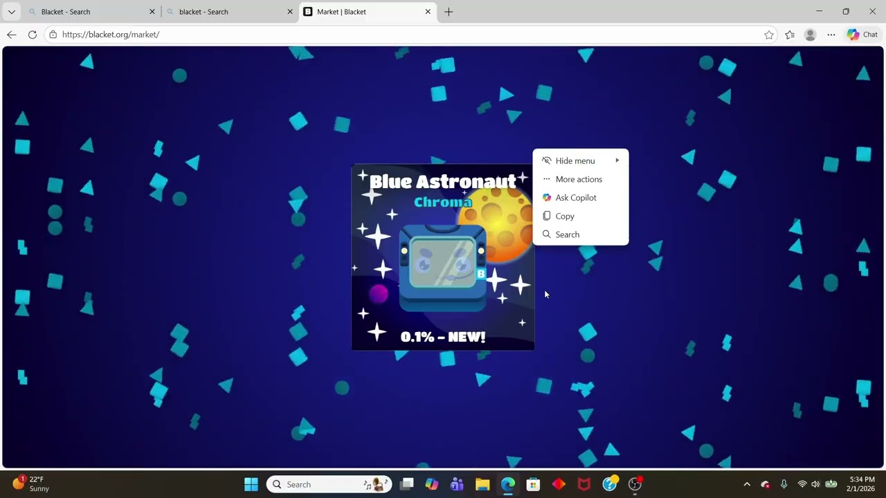 blacket opening