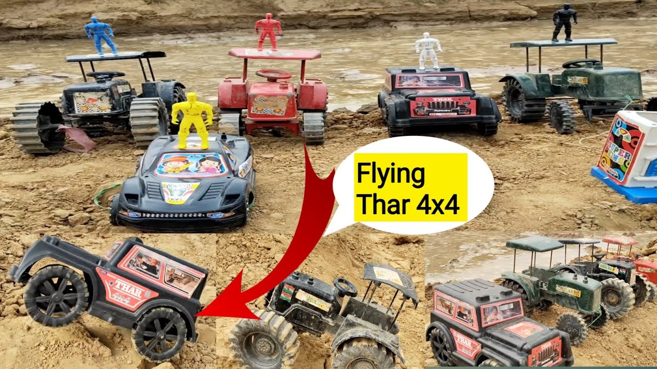 Mini tractor trolley parking video।Gadi wala cartoon।Cartoon video।Thar tractor video। #tractorvideo
