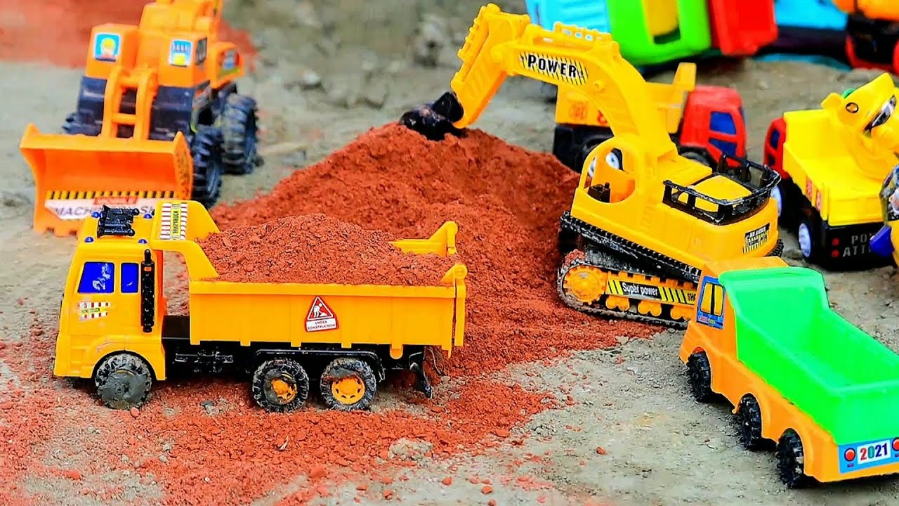 🔴Excavator, Mixer Truck, gadi toy car, Jcb gadi, truck, gadi wala, robot truck, Jan 14, 202610:00 PM