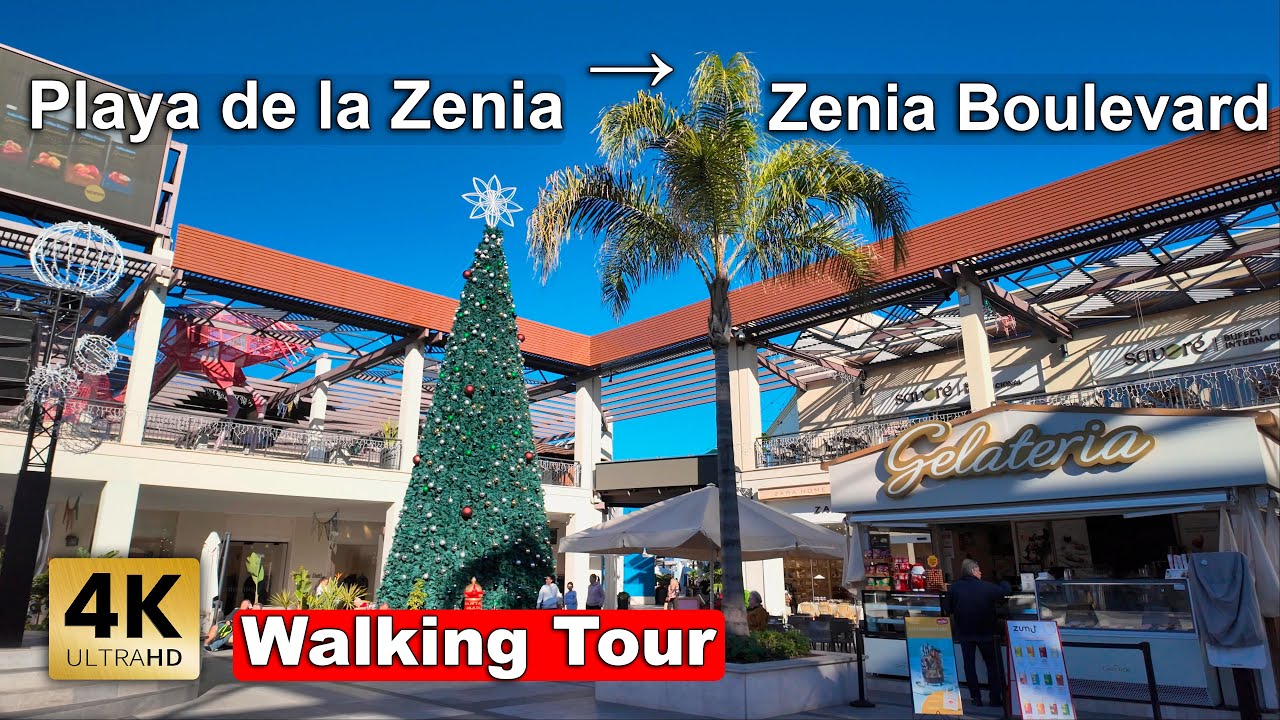 Playa de la Zenia → Zenia Boulevard | Beautiful Coastal Walk in 4K