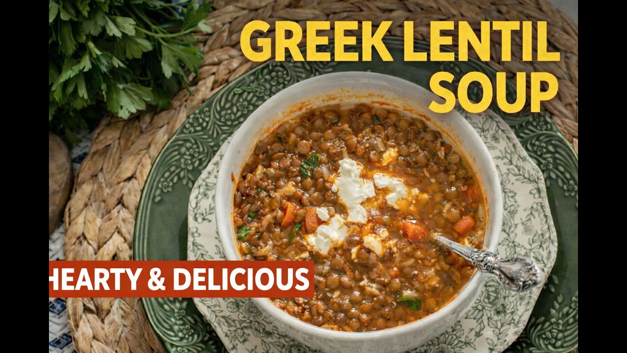 Greek Lentil Soup (Fakes) – The Coziest Mediterranean Soup