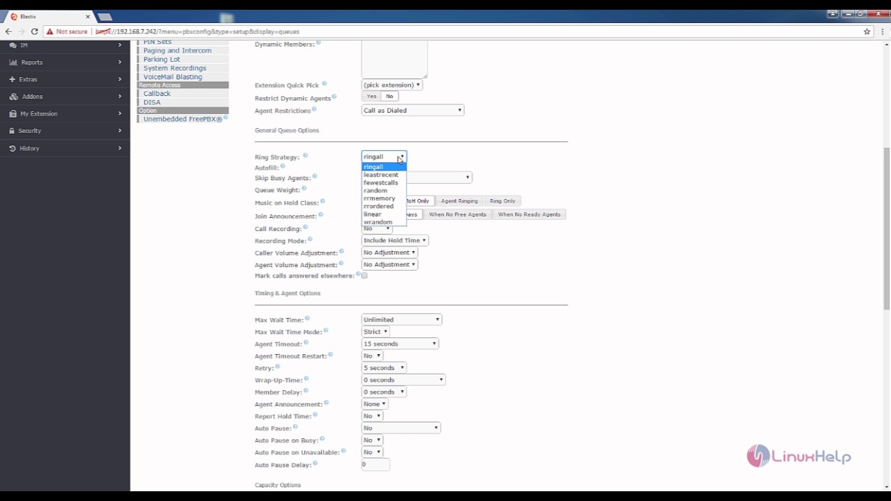 How to create Queues in Elastix