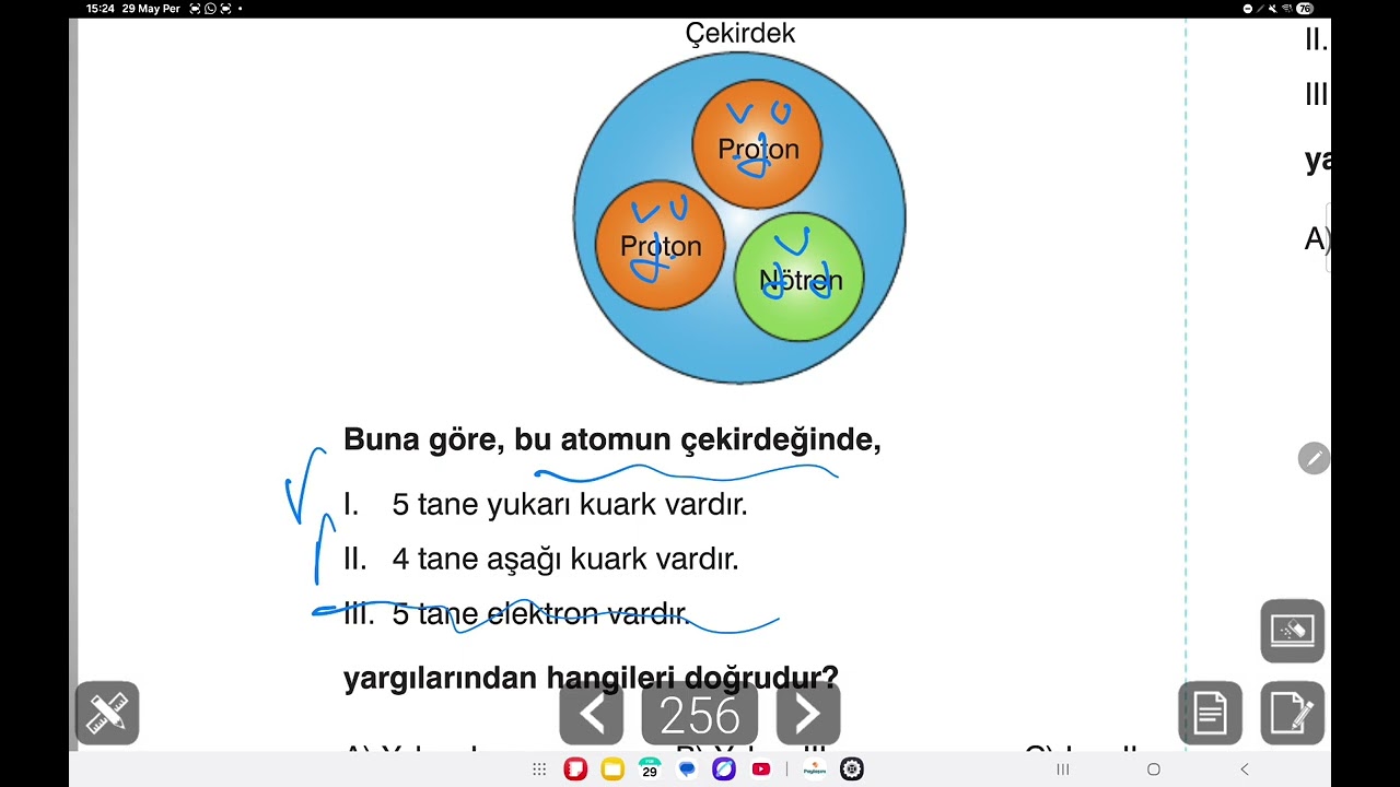2025 Atomaltı Par&ccedil;acıklar Soru &Ccedil;&ouml;z&uuml;mleri Kuarklar Lepton Hadron Baryon Fermiyon Bozon