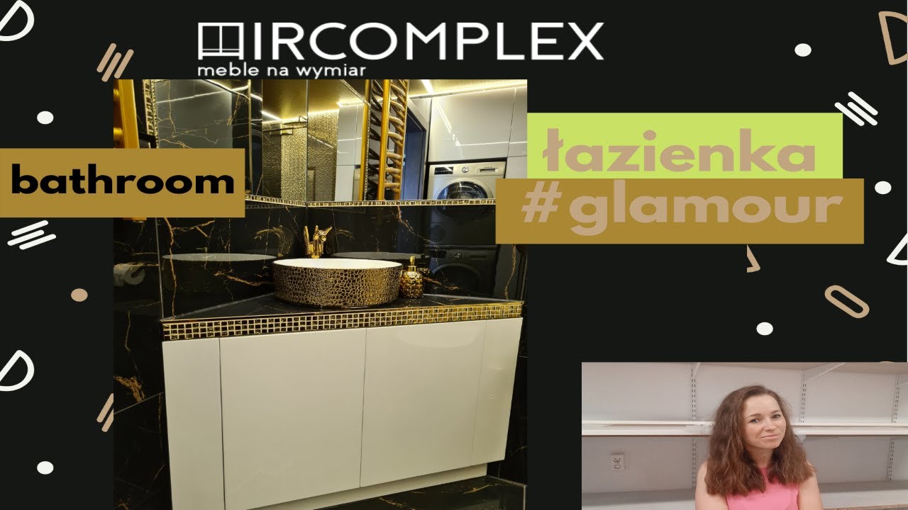 Łazienka w stylu #glamour. #Glamor style bathroom. #Ircomplex #meblełazienkowe #meblenawymiarLublin