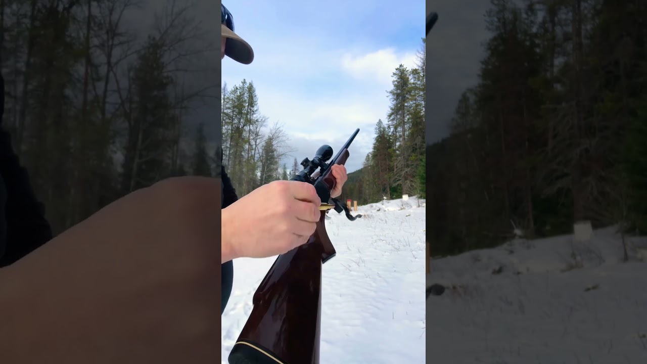 ✅out Browning model 78 6MM REM caliber and the power It has knock down heavy steel #youtubeshorts