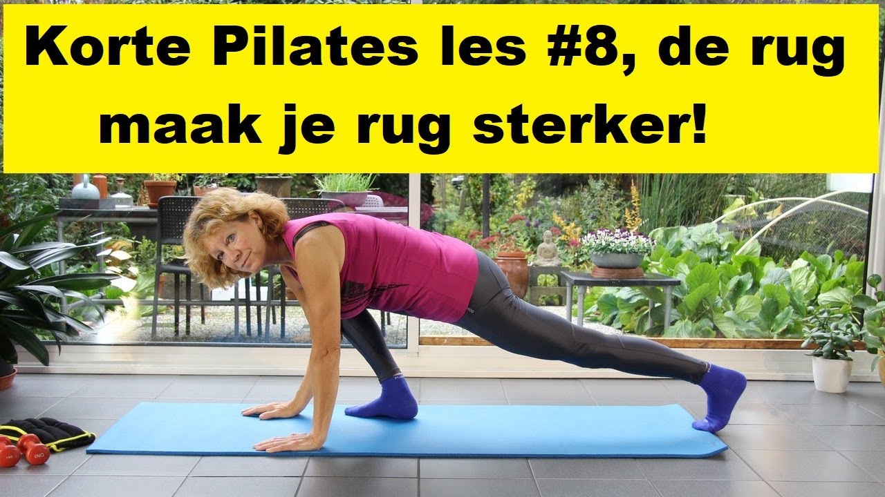 Korte Pilates oefeningen les #8, rug oefeningen. Zwakke rug? Doe er wat aan! Pilates rug oefeningen.
